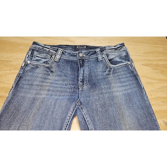 Shyanne Jeans Womens 32 short ANNWE Mid Rise Bootcut Blue Denim Stretch - Picture 5 of 16